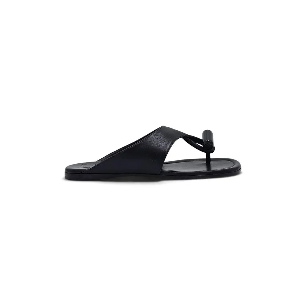 Loewe Toggle Flat Sandals Calfskin Leather Black - NWB $1100